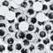 TOAOB 70 Stück Selbstklebend Wackelaugen Runde Schwarz Weiß 30mm Kunststoff Augen für Scrapbooking Kunsthandwerk Puppe Zubehör