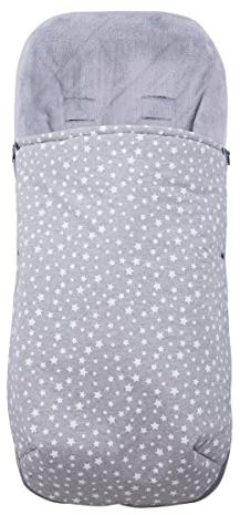 JYOKO Kids Fußsack für Kinderwagen kompatibel mit Baby Jogger City Mini (Fleece, White Star)