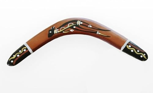 My Pet Elephant Australian Made 29cm Throwing Boomerang (Kangaroo) - Boomerang - 100% Australian Wood - Includes Throwing Instructions - Big Kid, Youth | Hand-crafted, hand-painted 29 cm throwing boomerang made in Australia. Kangaroo design for adult sport or display.