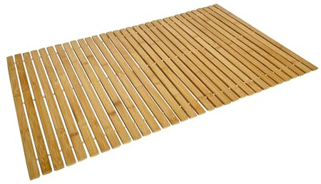21Bamboo Premium Bambus Badvorleger – Natürliche, rutschfeste Badezimmermatte 50x80 cm, Feuchtigkeitsresistent & Pflegeleicht – Elegantes Design für Dusche, Wanne und Waschbecken