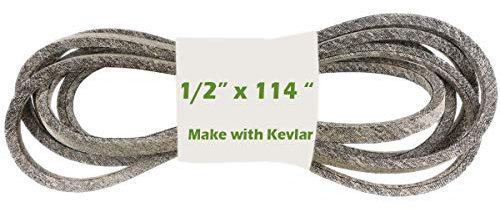 1/2 x 114 Courroie d'entraînement de tracteur de courroie de plateau de coupe de tondeuse à gazon faire avec Kevlar remplacer pour John Deere M126536 Cub Cadet 01005375 01005375P