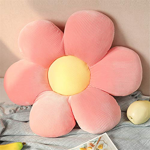 Morbuy Coussins de Chaise Forme de Fleur, Coussin de Sol Coussin de Siège Confortable Moelleuses Oreiller Tatami pour Jardin Salon Intérieur Extérieur Décoration (40x40cm,Rose)