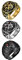 JewelryWe Schmuck 3 PCS Herren-Ring Edelstahl Gothic Biker Siegelring Vintage Löwe Löwenkopf Ringe Bandring mit Gravur Silber Gold Schwarz Größe 67