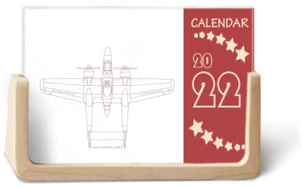 Tischkalender 2022 Flugzeug Militär Technologie 12 Monate
