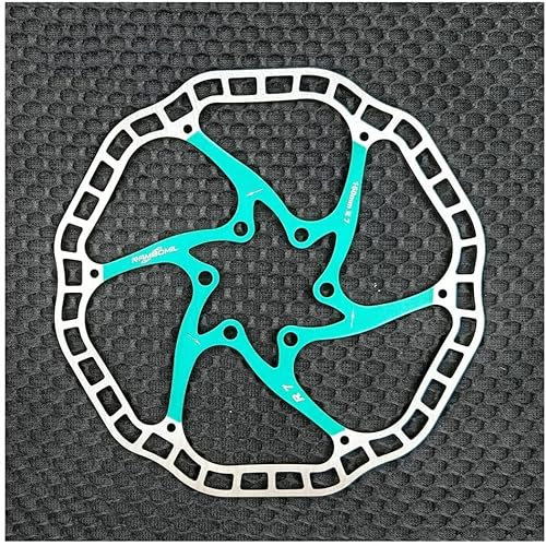Scheibenbremse Fahrrad 160mm. MTB Scheibenbremsrotor mit 6 Bolzen Bremsen Disc Edelstahlrotoren for BMX Fahrrad-Mountainbike. Bremsscheiben (Color : Green, Size : 160mm)