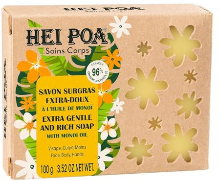 Hei Poa Tiare Savon extra doux et riche 100 g
