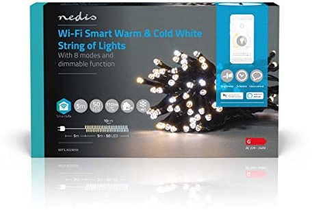 Nedis SmartLife Dekorative LED Wi-Fi Android™ / IOS, 5 m
