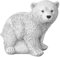 gartendekoparadies.de Eisbär Polarbär, Steinfigur, H. 21 cm, 6,5 kg, Grau, frostsicher aus Steinguss für Außenbereich