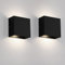 FUPE LED wandleuchte innen,Wandleuchte innen 2 Stücke,Modern up and down leuchten 12W Neutralweiß,4000K Innen Wandleuchte 1200LM für Wohnzimmer,Schlafzimmer,Flur (schwarz)