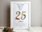 personalisiertes Geldgeschenk zur Silberhochzeit - Motiv 25 Jahre Countdown (mit Premium-Rahmen - silber)