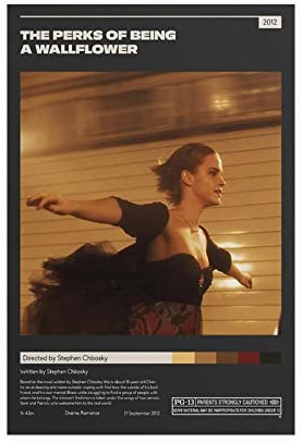 Filmposter The Perks of Being A Wallflower, klassisches Retro-Poster, Leinwand, Schlafzimmer, Dekoration, Sport, Landschaft, Büro, Raumdekoration, Geschenk, ohne Rahmen, 40 x 60 cm