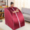 Tragbare Sauna, Mini Dampfsauna für Zuhause，Einzel Portable Sauna Raum Kann Müdigkeit Lindern,Gewichtsverlust,Fernbedienung Timing Temperatureinstellung (75 * 35 * 25cm rot)