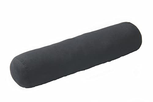 Handelsturm Bolster Kissen 50x13 Baumwolle (schwarz), mit Füllung aus 10% Kapok. Perfekt als Yoga Bolster, Yogakissen Rolle, Feste Kissenrolle