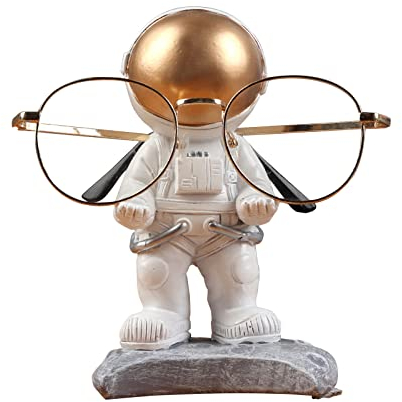 TITA-DONG Astronauten-Brillenhalter, Kreativer Astronauten-Brillenhalter-Ständer, Lustiger Dekorativer Brillenhalter aus Harz für Heimbüro-Dekoration, Astronauten-Skulpturhalter für(C)