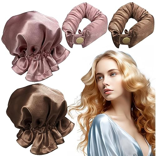 2 Stück Hitzefreie Lockenwickler, Heatless Curls Band, Overnight Curls, Overnight Blowout Locken Ohne Hitze, Heatless Curls Set Lockenwickler, für Kurzes, Mittleres, Langhaarmädchen