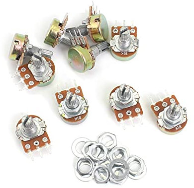 100PCS WH148 15mm 3pin Linear Potentiometer Mit Muttern Und Unterlegscheiben 1K 2K 5K 10K 20K 50K 100K 250K 1M Potentiometer Kit (Size : 2K Ohm)