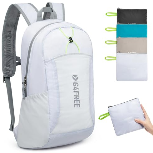 G4Free Faltbarer Leichter Rucksack 25L Unisex Tagesrucksack Kleiner Reiserucksack Wanderrucksack Trekkingrucksack Wasserdicht für Wandern Fahrrad