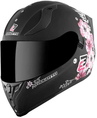Bogotto H128 Fiori Helm, schwarz/pink, XS
