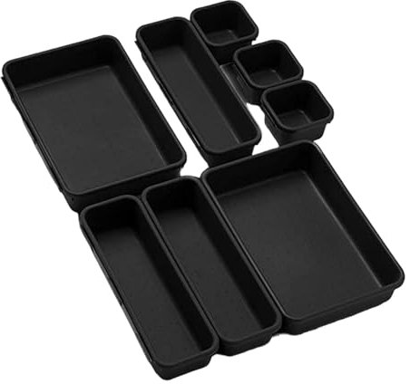 Sharplace 8-teiliges Werkzeugkasten-Organizer-Tablett, Trennwand, Garagen-Organisation, Aufbewahrung, Werkzeugtruhe, Werkzeug-Garagen-Organizer-Tablett, für, SCHWARZ