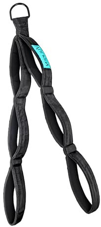 Vulken, Corda per tricipiti con fissaggi per palestra, extra lunga, 3 misure in 1, per diversi allenamenti, tra cui lat machine e pulldown, nero