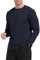 MLANM Men's Fashion Loose Fit T-Shirt Crew Neck Long-Sleeved Lightweight Pullover Blouse Top S Deep Blue