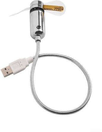 Oniissy LED-Uhrenventilator, USB-Uhren-Ventilator, USB-Uhren-Ventilator für Zuhause und Reisen, persönlicher leiser Laptop-Ventilator, USB-betrieben für Zuhause (bunt)