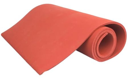 TIHONORI Rote Silikon-Schaumplatten Silikonmatten-Schwammplatten, Hohe Temperaturbeständigkeit, 500X500mm, Dicke 1-3Mm,2mm