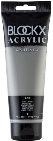 Blockx 61102BXC Acrylique fine Gris chaud PW6 - PBI 11 - PY 42 - 250ml