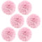 UTXN 6 Stück rosa Pompons, Pompons für Hüte, Pompons, Kunstpelz-Pompons für Hüte, zum Basteln für Haarnadeln, Ohrringe, Halsketten, Schuhe, Kleidungsanhänger, Hochzeitsaccessoires