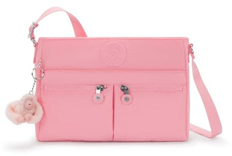 Kipling Angie Solid Convertible Crossbody Bag Convertible Crossbody, Enjoyable Blush, 10.5L X 8H X 2D