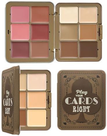 Blush and Concealer Palette, Cream Contour Foundation, 12-Color Face Blusher & Contour Kit, Natural Cheek Tint, For Girls & Everyday Makeup, 27,6 g