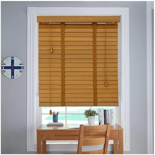 Fensterrollos aus Massivholz, 95 x 220 cm, Raumverdunkelung für Fenster, horizontale Holzrollos, 40 x 150 cm breit