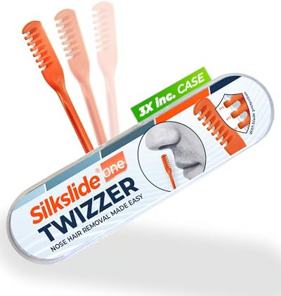 Silkslide® One TWIZZER - Nasenhaarschneider - Kompaktes Reiseetui - Twist & Trim - Japanische Premium-Klingen - Ohne Strom oder Batterien