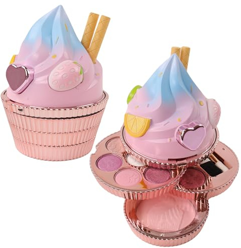 GLOWAYS - Make-up Set - Schönheit - 253006 - Spiel für Kinder - Geschenk - Geburtstag - Getestet von einem französischen Labor - Rouge - Lidschatten - Spiegel - Pinsel - Ab 5 Jahren