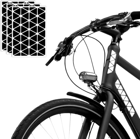 CAINCAY Reflektoren Sticker Set, 3 Stück Reflektierende Aufkleber Reflektoren Fahrrad Aufkleber, Selbstklebende Reflektoren Aufkleber für Fahrrad Helm Kinderwagen