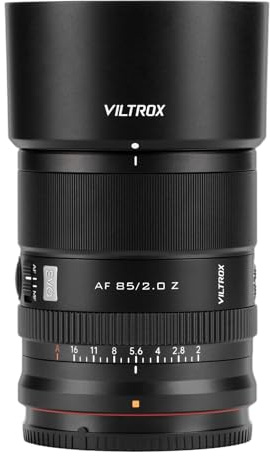 VILTROX 85mm f/2.0 EVO Z Objektiv, 85mm F2.0 Vollformat Große Blendenöffnung Autofokus Objektiv Kompatibel mit Nikon Z-Mount-Kameras Z5, Z50, Z50II, Z6, Z6II, Z7, Z7II, ZFC, Z30, Z9, Z8, ZF, Z6III