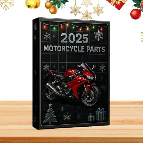 Motorrad-Adventskalender 2025 - Lustiger Adventskalender von arley für Motorräder | 24-Tage-Weihnachts-Countdown Geschenk | für Motorradfahrer, Autofans, Erwachsene