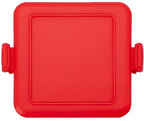 Microwave Toastie Maker And Sandwich Maker, Silicone Microwaveable Cookware, Heatwave Technology, Dishwasher Safe, Removable Non-Stick Grill Plates, Sturdy - Compact Toasted Sandwich Maker (Red)