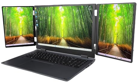 Yechiry Laptop da 16 Pollici, Laptop a Triplo Schermo Pieghevole con 2 10,5 Pollici di Schermo, 1920x1200 120Hz, 11 PRO, Core I7 CPU, 16 GB di RAM, 2 TB SSD, BT5., WiFi 6, RJ45, 5000MAH, G Senser G