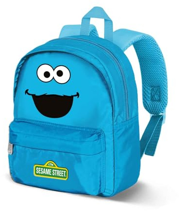 KARACTERMANIA Sesamstraße Krümelmonster Face-Joy Kindergartenrucksack, Blau, 22 x 27 cm, Kapazität 5 L
