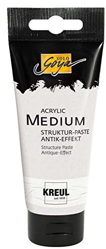 KREUL 86101 - Solo Goya Acrylic Medium, 100 ml Tube, Strukturpaste Antik Effekt, pastose Spachtelmasse zur Erzeugung einer Antikoptik