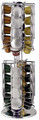 Xavax Kaffee-Kapselständer Rondello für Nespresso, 40 Kapseln, Silber