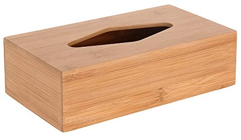 Koopman International Bambus Taschentuchspender Kosmetiktücher Kosmetiktücherbox Tücherbox Kosmetikbox