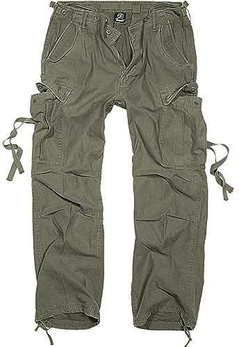 Brandit Herren M65 Vintage Pants Cargo Freizeithose, Olive, L