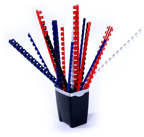 50 Plastik-Binderücken 21 Ringe 25 mm, schwarz