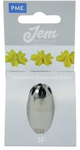 PME JEM Drop Flower Piping Nozzle no. 1F, Silver