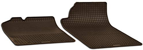 WALSER DirtGuard Gummi Fussmatten Auto für Smart Fortwo 451 Coupe/Cabrio 2010-2015, 100% passgenaue Auto Fußmatten, robuste Universal Fußmatte Auto, Gummimatten Auto