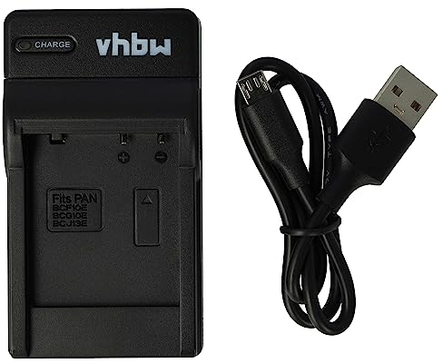 vhbw USB Akkuladegerät kompatibel mit Panasonic Lumix DMC-FS12, DMC-FS15, DMC-FS25, DMC-FS42, DMC-FS6, DMC-FS62, DMC-FS7, DMC-FS8, DMC-FT1 Kamera-Akku