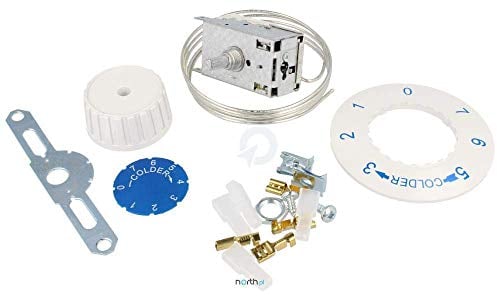 Thermostat: Indesit VT9 VL9 Ranco VT9 / VL9 thermostat for Two door Fridge / freezers WITH automatic defrost Ranco VT9 VL9 K59L1102002 K59 Compares to Atea W4, Danfoss Kit 3 and Whirlpool WPLW4 Two door Fridge / freezers WITH automatic defrost Cold