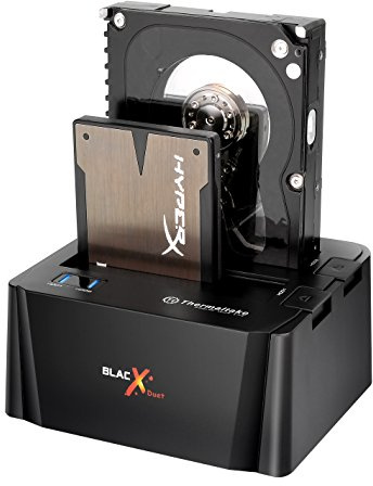 Thermaltake BlacX Duet 2.5”/3.5” SATA I/II/III USB 3.0 External Hard Drive Enclosure Docking Station ST0014U-D,Black